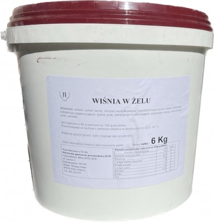 Wiśnia w żelu 60%